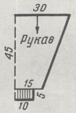 Чертеж выкройки рукава